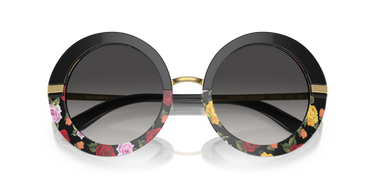 Dolce & Gabbana Kadın Güneş Gözlüğü 0DG 4393 34008G - Black on winter flowers print 0DG4393__34008G__P21__shad__cfr Dolce & Gabbana