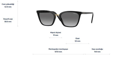 Vogue Vo5597Sı W44/11 53 Vogue Eyewear Kadın Güneş Gözlüğü GÜNEŞ GÖZLÜĞÜ 80-jpg679a2 GÖZLÜKTREND